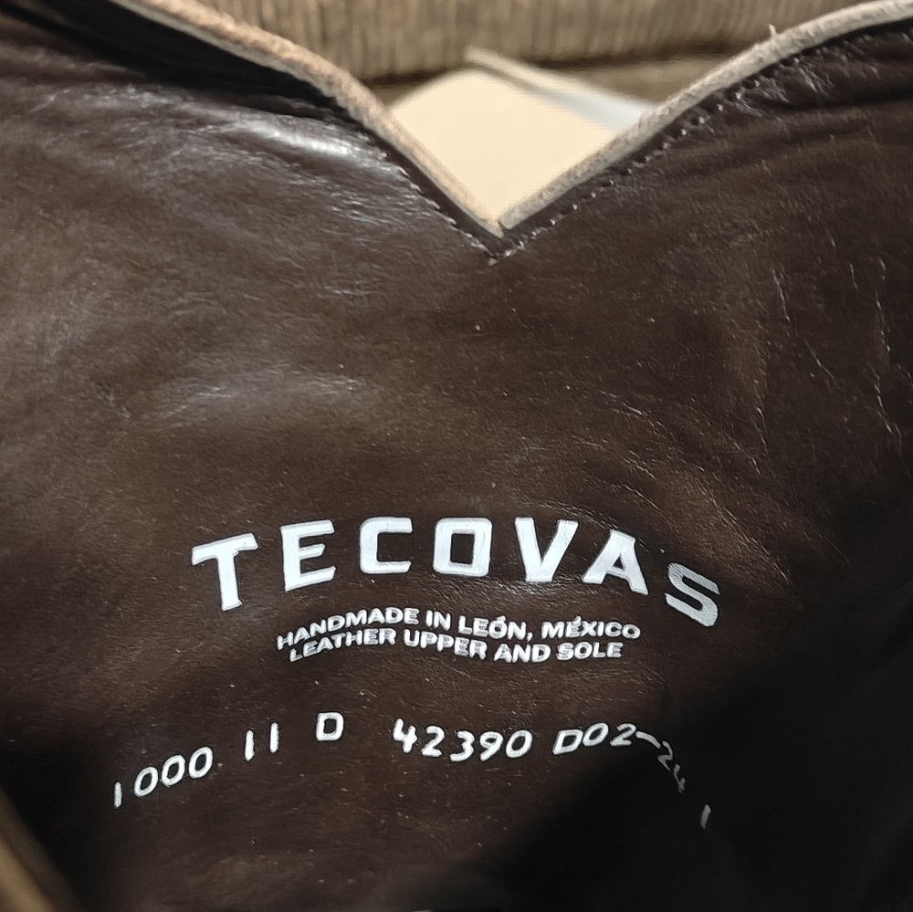 Tecovas The Cartwright Cafe Goat Cowboy Boots Genuine Leather Men's Size 11D NWT - Picture 7 of 9
